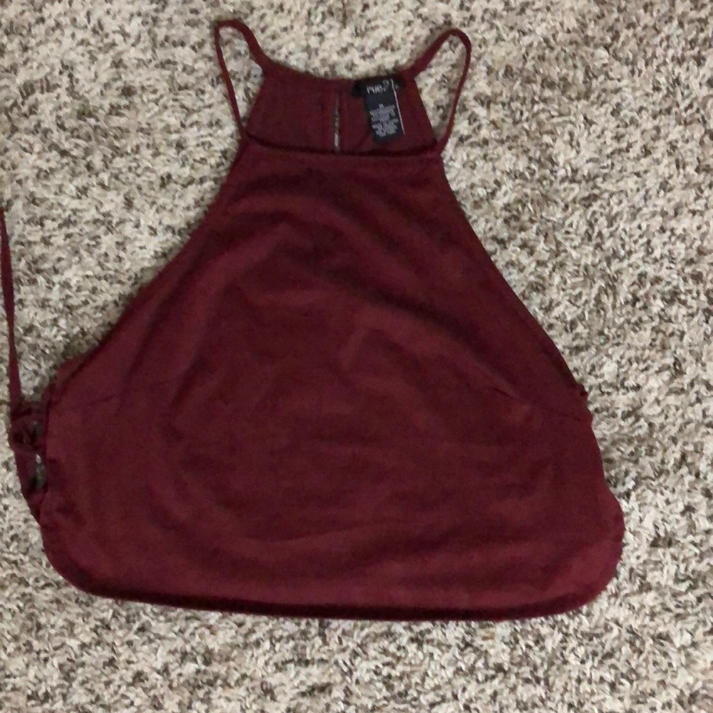 Maroon Crop Top
